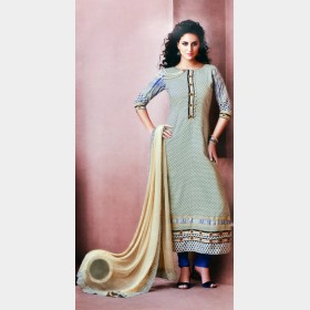 JoyVijoy’s Fashionable Cotton Salwar Kamiz and Dupatta with Ornamental Accessories